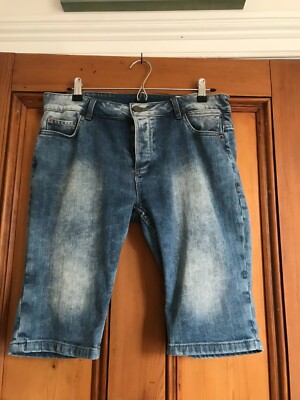 BLUE DISTRESSED STRETCHY SKINNY DENIM