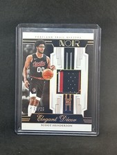 2023-24 Panini Noir Scoot Henderson RC Rookie Elegant Decor Patch /25 Sh