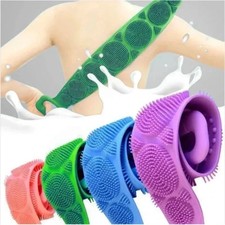 Silicone Body Back Scrubber Double Side Bathing Brush For Skin Deep Cleaning