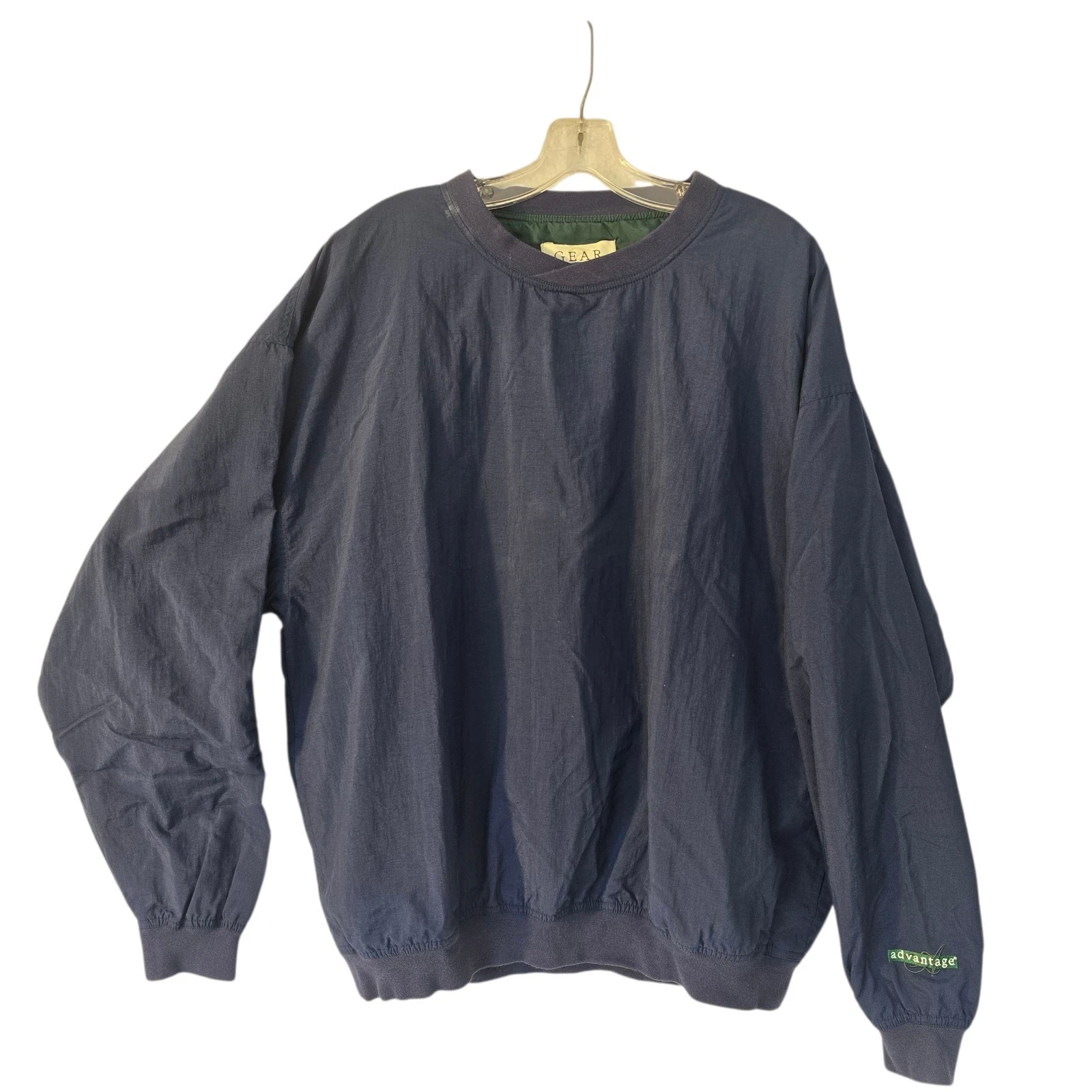 Gear For Sports Blue Pullover Nylon Windbreaker Jacket Size Large