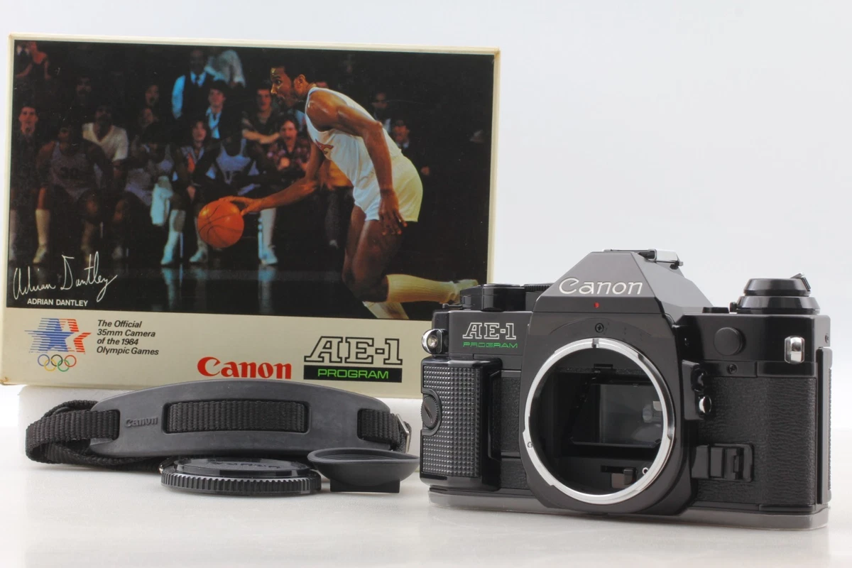 【Caja Olímpica 1984】 Cámara fotográfica Canon AE-1 Program negra 35 mm SLR de JAPÓN 4354