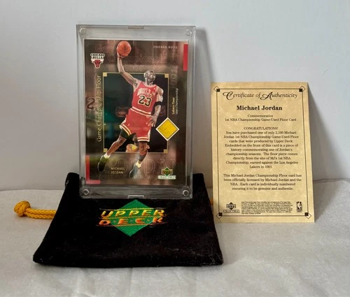 Michael Jordan Chicago Bulls Basketball Card Game Championship Floor piece