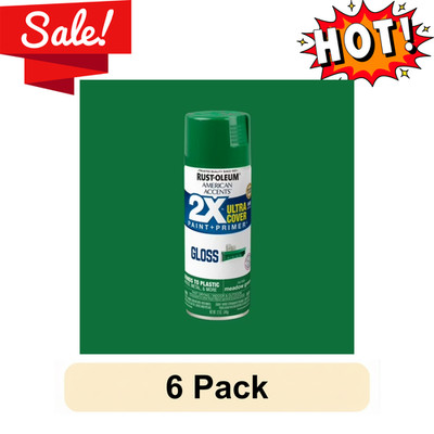 6-Pack Rust-Oleum American Accents 2X Ultra Cover Gloss Meadow Green