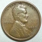 1922-D Lincoln Wheat Cent Penny Semi-Key Date, Circulated VG Very Good #C01