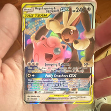 Pokémon TCG Mega Lopunny & Jigglypuff GX Cosmic Eclipse 165/236 Holo TAG TEAM on eBay