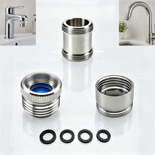 3Pcs Faucet Adapter with Aerator Fit G1/2" Female 55/64" Female 15/16" Male