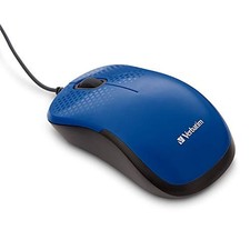 Verbatim Silent Corded Optical Mouse - Blue 70233 