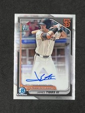 James Tibbs III 1st Bowman Chrome Auto Signed Card 2024 Draft Baseball
