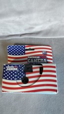USA Flag Camera Flash Disposable 35mm Film Camera 27 Exposure