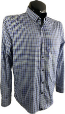 UNTUCKit Men Button Down Shirt XL Slim Fit Blue White Check Gingham NWOT