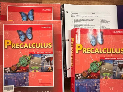BJU Precalculus SET of 4: Text, Teacher Manuals Pt 1&2, Tests
