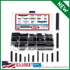 435-Piece Roll Pin Assortment Kit - Slotted Tension Pins, Split Dowels & Expansi