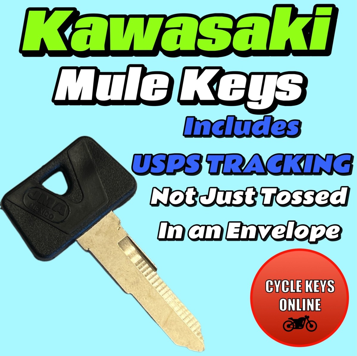 Kawasaki Mule keys cut by code replacement key codes B11112-B14433