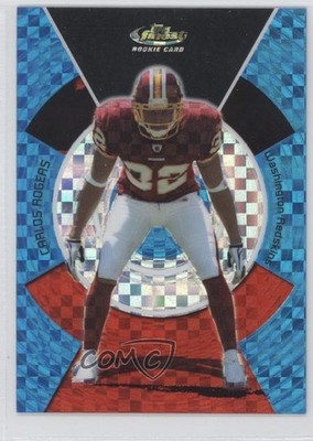2005 Topps Finest Blue X-Fractor 86/150 Carlos Rogers #146 Rookie RC 0b2