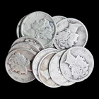 12 Year Run of Silver Mercury Dimes, 1934-1945