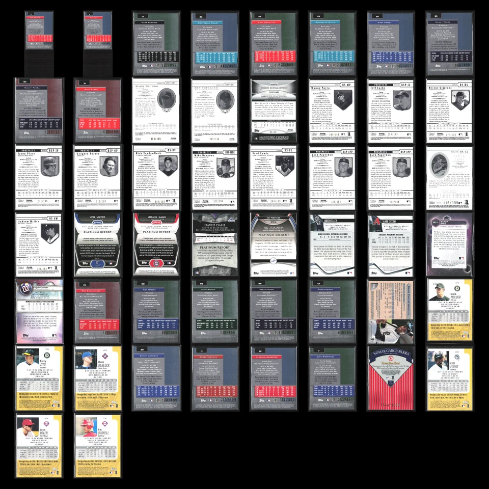 Bowman Serial #'d Lote 50 Cartões de Beisebol Revendedor Atacado Atacado Refrator Esterlina - Imagem 2 de 4