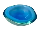 Signed Original Authentic Murano Cenedese Space Age Opal Glass Bowl with Label