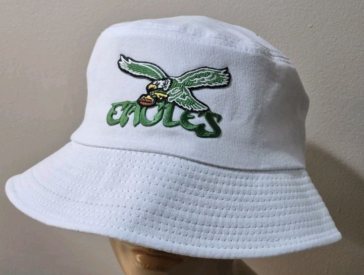 Philadelphia Eagles Throwback Bucket Hat Solid White