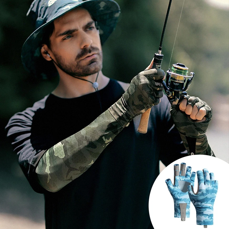 Fishing Half Finger Gloves | Breathable Cycling Gloves | UV Protection Men Women - Image 3 of 4