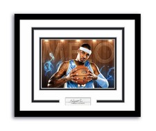Carmelo Anthony Autographed 11x14 Framed Photo Denver Nuggets Basketball ACOA