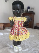 Pedigree Black 16 Inch Walking Doll 1950s Vintage Doll Original Dress & Shoes
