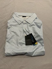 Dunning Golf Mens Polo Shirt 2XL New White with Pattern
