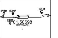 MTS MittelschalldäMpfer 01.50698 FüR Honda CR 5 3 Vtec RE5 RE1 4WD RE2