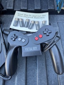 1995 Nintendo Virtual Boy video game console System Vertical Force+ Mario Tennis