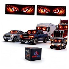 LED Eyes for Car, Truck, Semi & RV Windshield, 2PCS 24"×5" Flexible Animated 