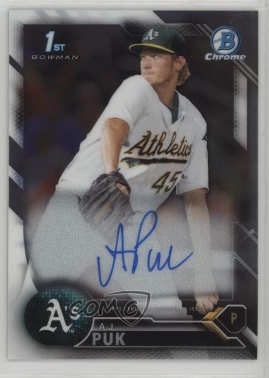 2016 Bowman Draft Chrome Draft Pick Auto AJ Puk #CDA-AP Auto n1u