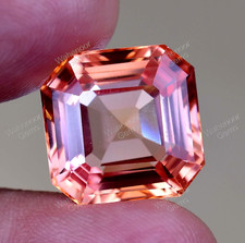 Natural imperial Topaz 20.60 Ct Asscher Stunning Unheated AGL Certified Gemstone