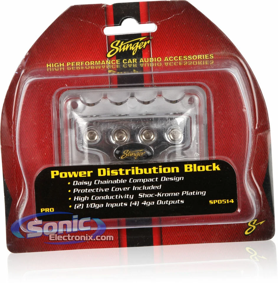 Stinger SPD514 Two 1/0 inputs Four 4 AWG Output Power Distribution Block - Image 3 of 3