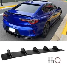 For Acura TLX 2021-2023 10 Fins Wing Rear Diffuser Bumper Splitter Spoiler Lip