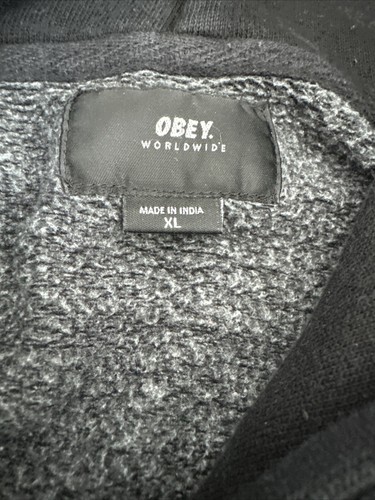 Obey Spell Out Logo Hoodie Sweatshirt Streetwear Skateboarding Men’s XL Mens Y2K - 第 4/11 張圖片