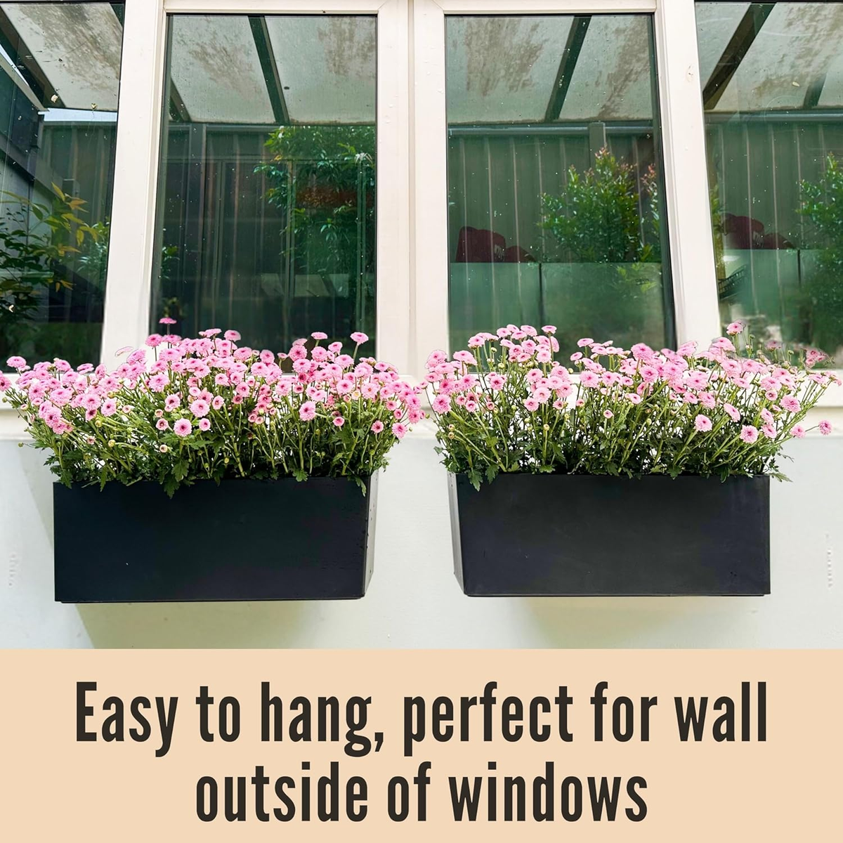 Lalagreen 14" Black Self-Watering Wall Planters - 2 Pack for Indoor/Outdoor  Use | eBay