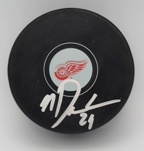 NATE DANIELSON DETROIT RED WINGS TOP PICK SIGNED NHL PUCK RARE COA - 第 1/2 張圖片
