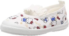 Sanrio Hello Kitty S04 Girls Shoes Girls Size: 1Y , White Shoes washable.003