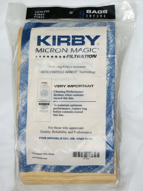 Magic-sacchetti per aspirapolvere Kirby K197394 Micron Confezione da 9 |  Acquisti Online su eBay