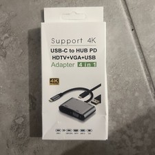 4 in 1 Type C To HDMI cable adapter 4k 2k Type C To HDMI VGA 3.0 USB C PD HUB