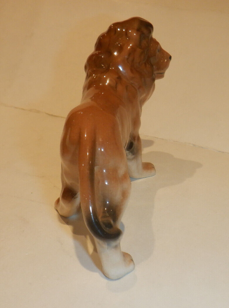 Vintage Brown Clay Cute Animal Hand Painted Figurines - Ruby Lane
