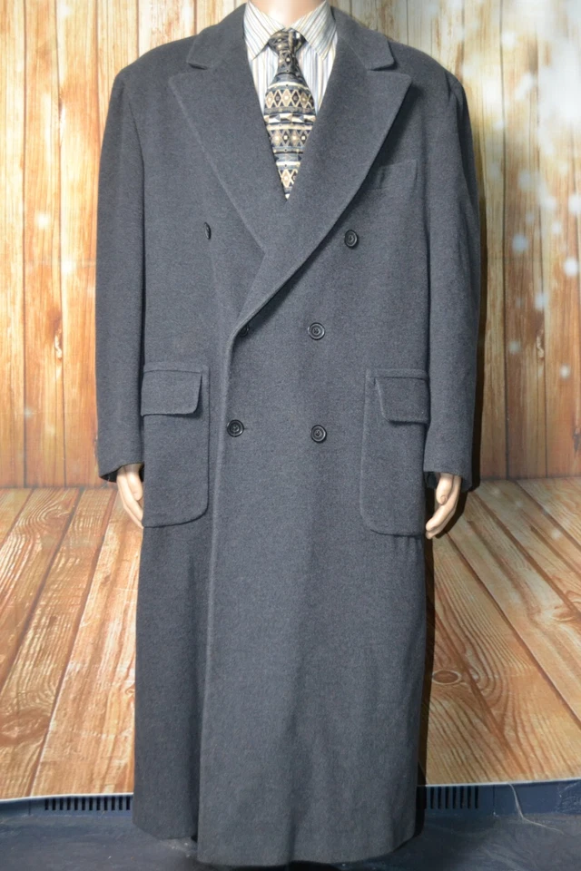 Abrigo Cantarelli Hombre Gris Mezcla Lana Doble Pecho Talla 52R Foto 2 de 4