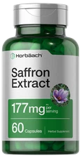 Saffron Extract Capsules | 177mg | 60 Count | Non-GMO, Gluten Free | by Horbaach