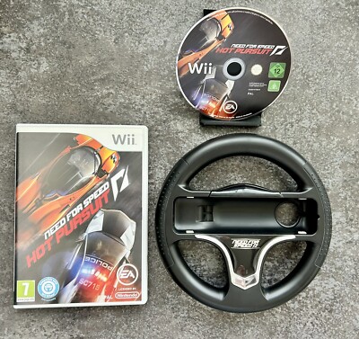 Need for Speed Hot Pursuit Nintendo Wii Game 2010 mit Original Lenkrad Limited