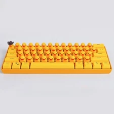 Yellow Cute Duck Mechanical Keyboard Press Crow USB Interface Keyboard Gifts NEW