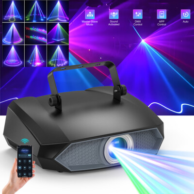 Full Color 3D Animation Laser DJ Light Stage Projector Laser Beam Light DMX APP