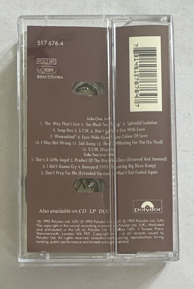 Little Angels - Jam Cassette Album 1993 Rock Ex / Mint Con - Image 3 of 4