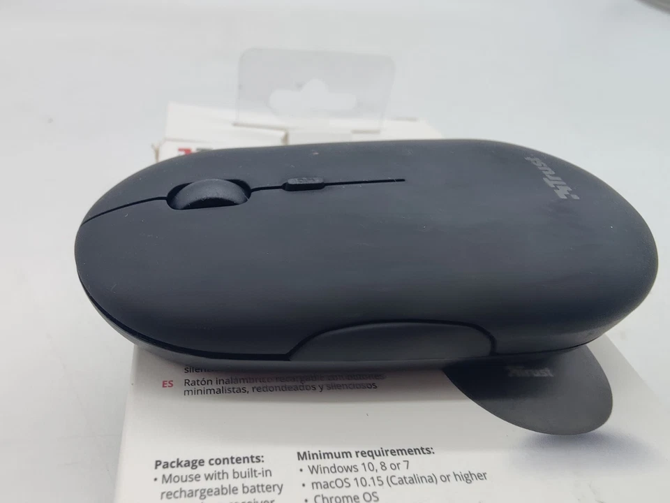 Trust Puck Wiederaufladbare Kabellose Maus, Bluetooth und 2.4 GHz Verbindung - Bild 2 von 4