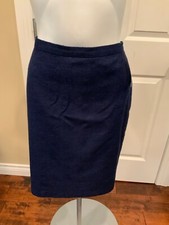 Moschino Cheap and Chic Blue Silk Pencil Skirt, Size 12 (US), 46 (IT)