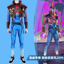 Game Marvel Rivals Spider-Punk Jumpsuit Outfit Spider-Man Cosplay Bodysuit Suit