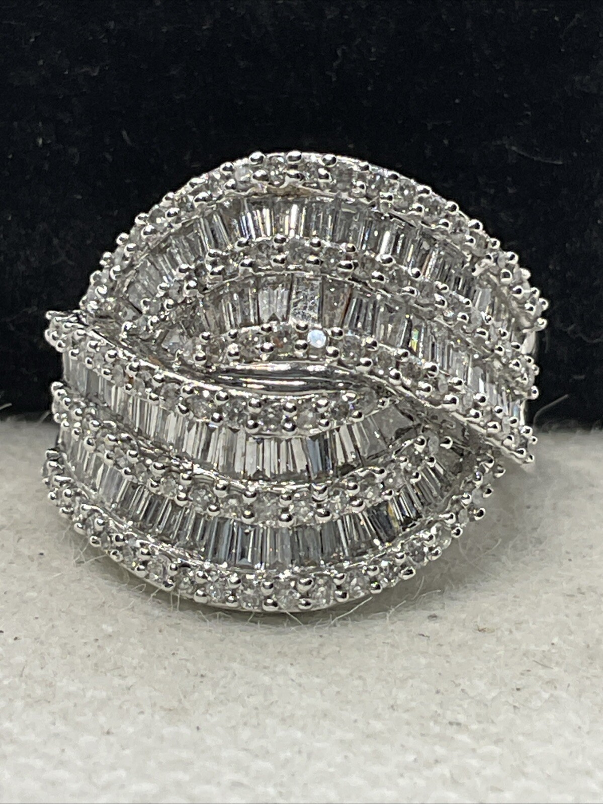 AWESOME Solid 14K White Gold Mixed Shape Diamonds… - image 21